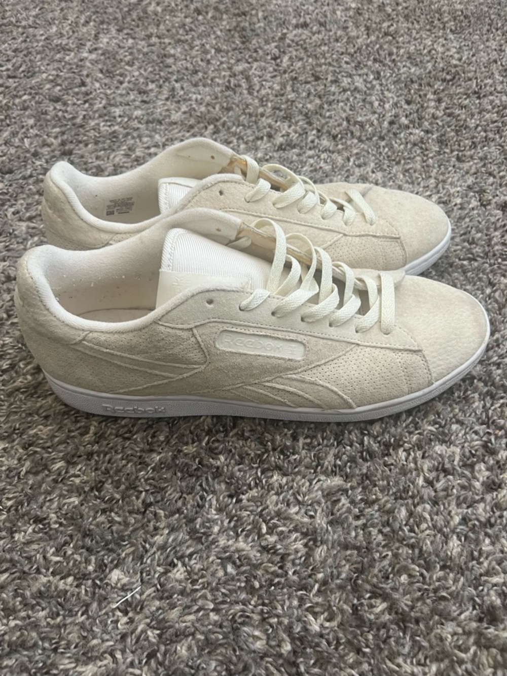 Reebok Suede Low-Top Sneakers in Cream Club C